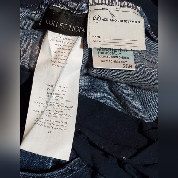 ADRIANO GOLDSCHMIED COLLECTION BLUE DENIM MATERNITY SKINNY JEANS STRETCH - Picture 5 of 6